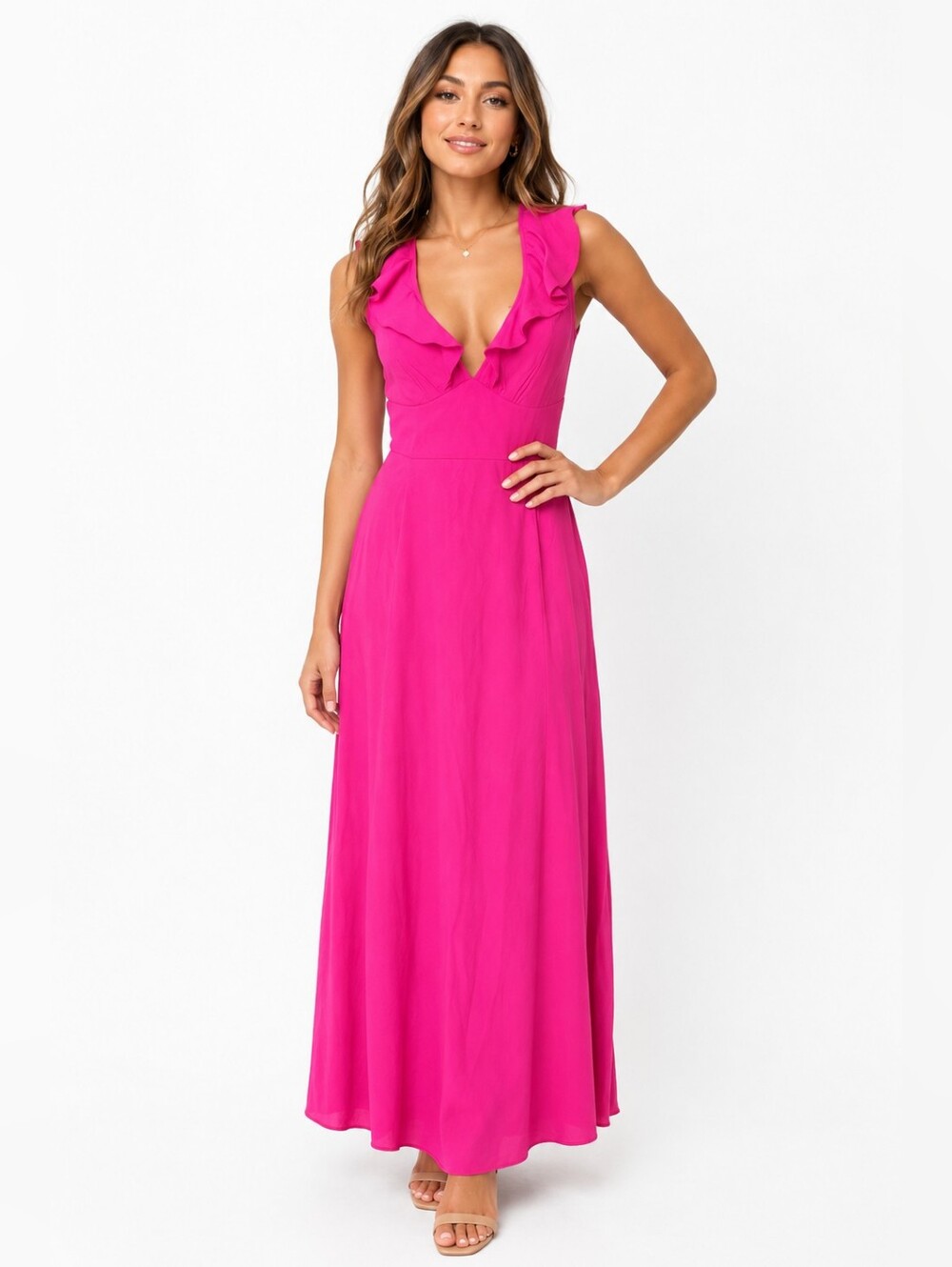 Jump apparel prom fuchsia gown size 7/8 juniors
